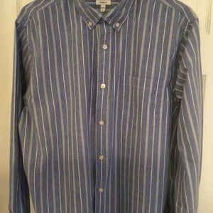 Sonoma Blue and White Stripe Long Sleeve Men's Shirt